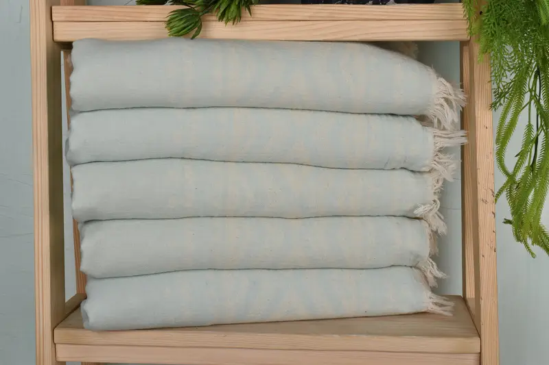 Plus Design Hand Towel, Mint Cotton, 24x40 Inches