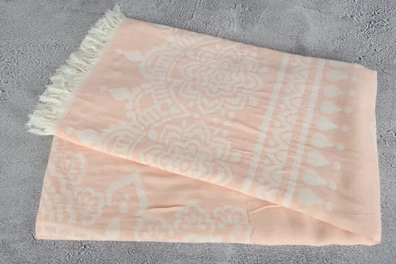 Peshtemal Towel, Absorbent towel, Personalized Towel, Bridesmaid Gifts Personalized, 74x36 Cotton Floral Patterned Towel, Monogram Beach Towel - 7