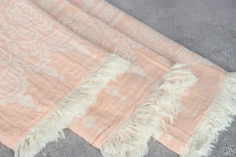 Peshtemal Towel, Absorbent towel, Personalized Towel, Bridesmaid Gifts Personalized, 74x36 Cotton Floral Patterned Towel, Monogram Beach Towel - 6
