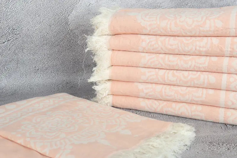 Peshtemal Towel, Absorbent towel, Personalized Towel, Bridesmaid Gifts Personalized, 74x36 Cotton Floral Patterned Towel, Monogram Beach Towel - 3