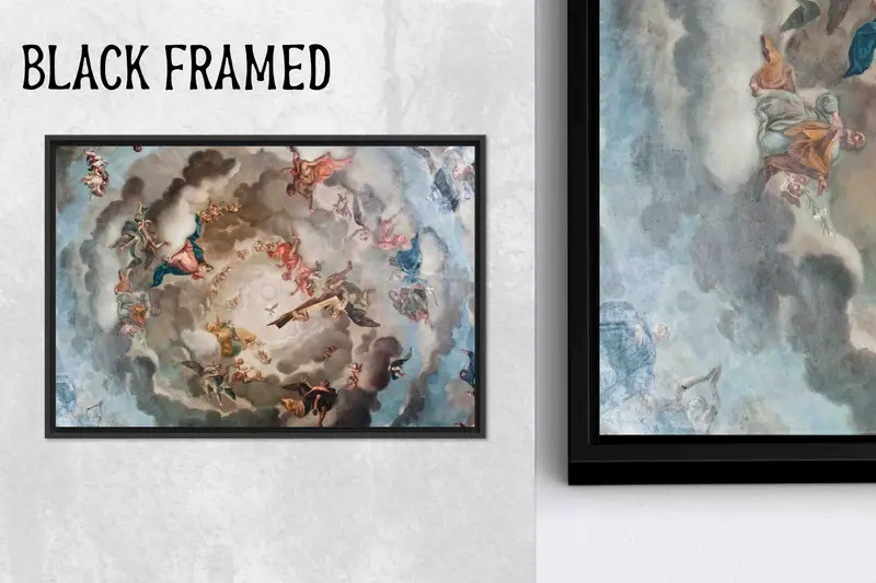 Rönesans Cennet Melek Fresk Kanvas Tablo Tablo - Zarif Dekor