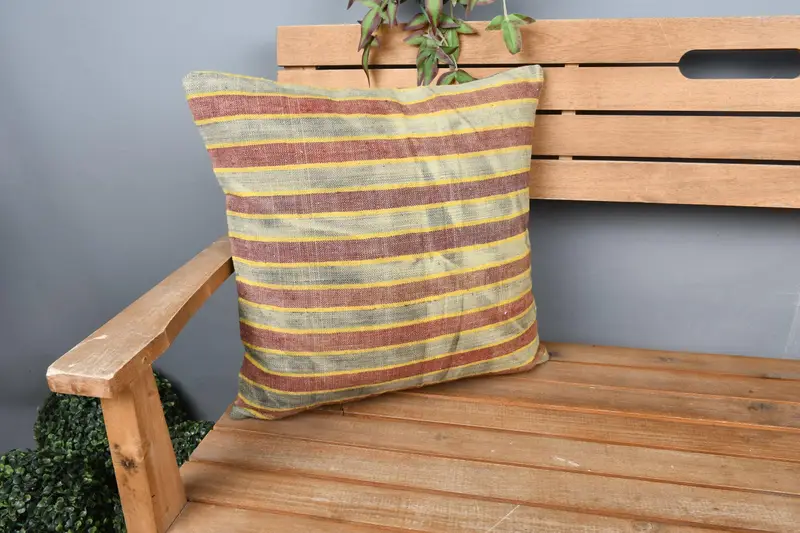Cushion Cover, Interior Designer Pillow, Square Throw Pillow, Bed Cushion, Pillow for Couch, Kilim Cushion Sham, 18x18 Gray Pillow Sham - 1