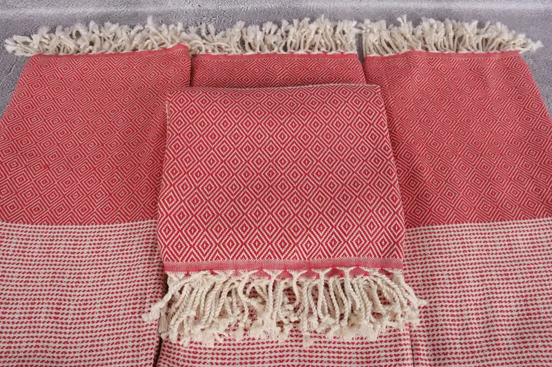 Turkish Towel Set, Custom Wedding Gifts, Handwoven Turkish bath towel, Halloween Gifts, Wedding Gift, Lightweight towel, 70x40 Cotton Chevron Towel - 4