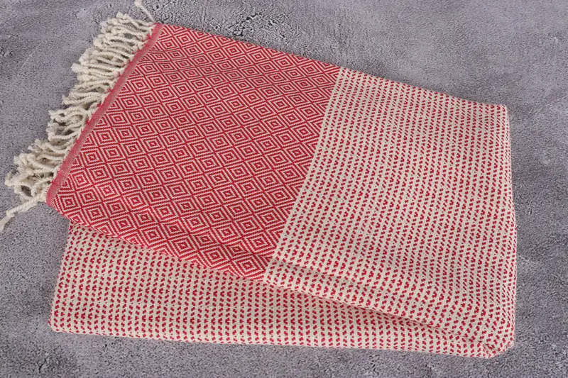 Turkish Towel Set, Custom Wedding Gifts, Handwoven Turkish bath towel, Halloween Gifts, Wedding Gift, Lightweight towel, 70x40 Cotton Chevron Towel - 6