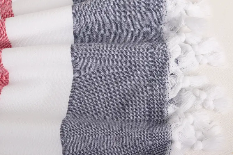 Organic towel, Traditional Turkish peshtemal for hammam, Sand-resistant towel, Bride Gift, Personalized Towel, 68x36 Cotton Striped Terry Towel - 8