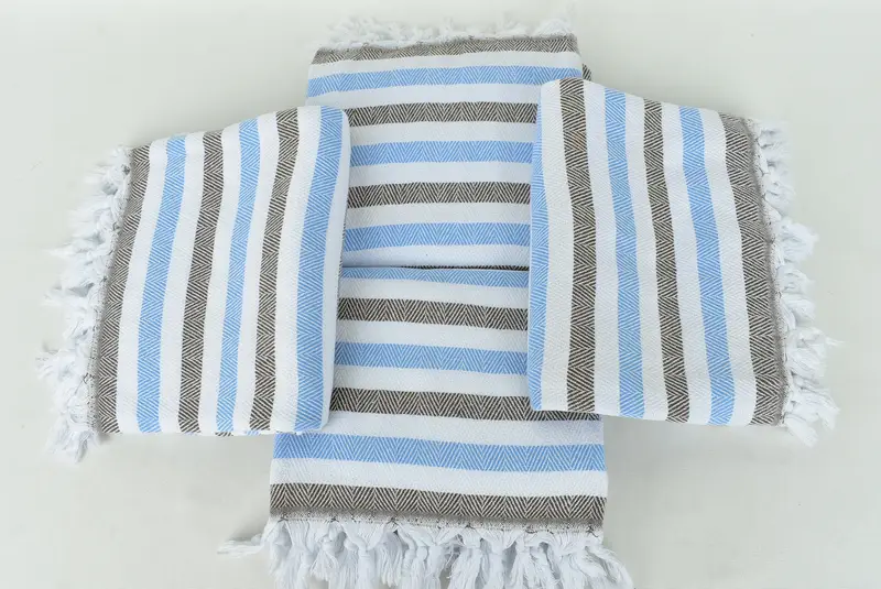 Bridesmaid Gift Towel, Guest Towel, Bachelor Bachelorette Party Favors, 64x40 Cotton Striped Towel, Personalized Wedding Gift, Employee Gifts - 6