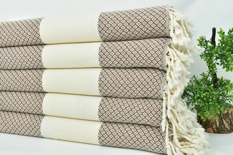 70x36 Linen Diamond Towel, Organic Towel, Gifts For Him, Gift For Coworker, Handwoven Turkish bath towel, Soft towel, Custom Wedding Gifts - 3