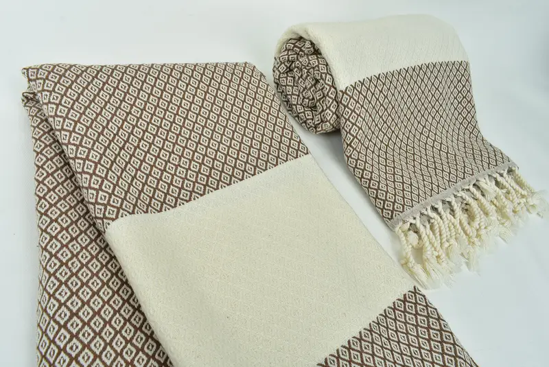 70x36 Linen Diamond Towel, Organic Towel, Gifts For Him, Gift For Coworker, Handwoven Turkish bath towel, Soft towel, Custom Wedding Gifts - 7