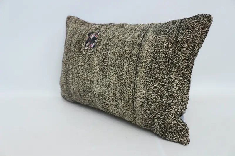 Square Throw Pillow, 16x24 Brown Cushion, Antique Pillows, Vintage Kilim Pillow, Square Throw Pillow Sham, Vintage Kilim Throw Pillow, Cushion Case - 4