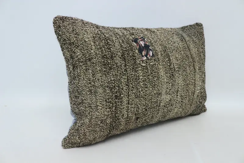 Square Throw Pillow, 16x24 Brown Cushion, Antique Pillows, Vintage Kilim Pillow, Square Throw Pillow Sham, Vintage Kilim Throw Pillow, Cushion Case - 3