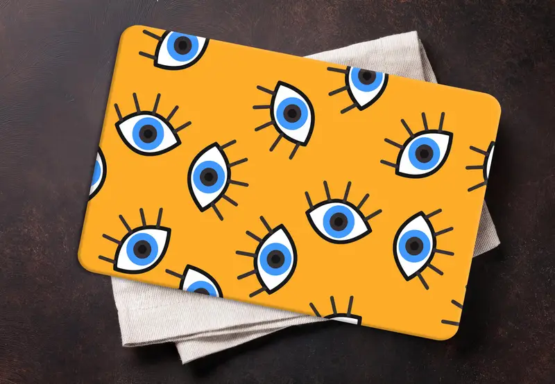 Sarı Boho Nazar Camı Kesme Tahtası, Temperli Güvenlik Tasarımı