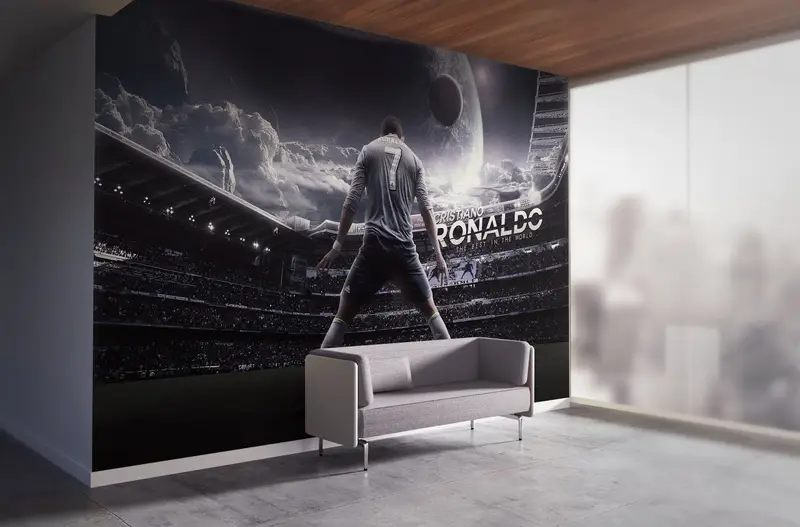 Wall Paper Peel and Stick, Custom Wall Paper, Paper Wall Art, Sport Wallpaper, Cristiano Ronaldo, Cristiano Ronaldo Wall Art, - 7