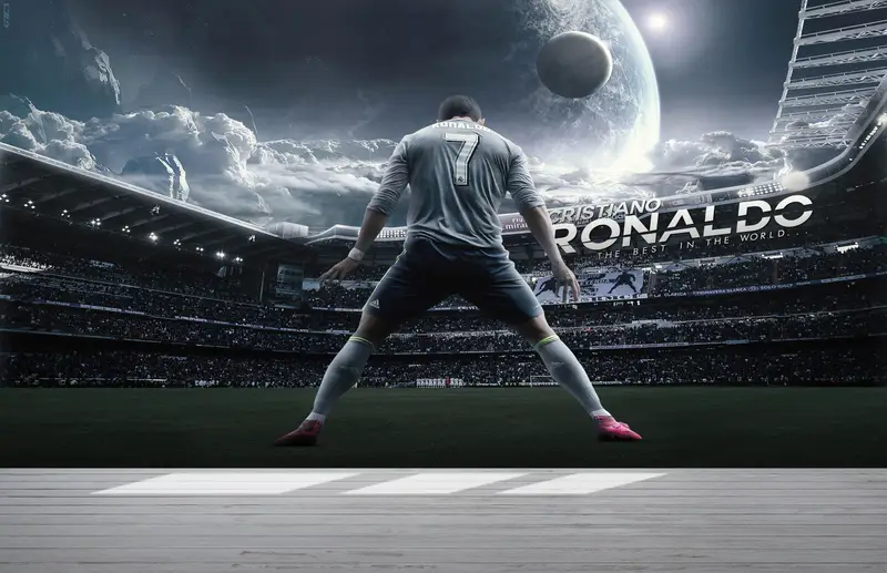 Wall Paper Peel and Stick, Custom Wall Paper, Paper Wall Art, Sport Wallpaper, Cristiano Ronaldo, Cristiano Ronaldo Wall Art, - 2