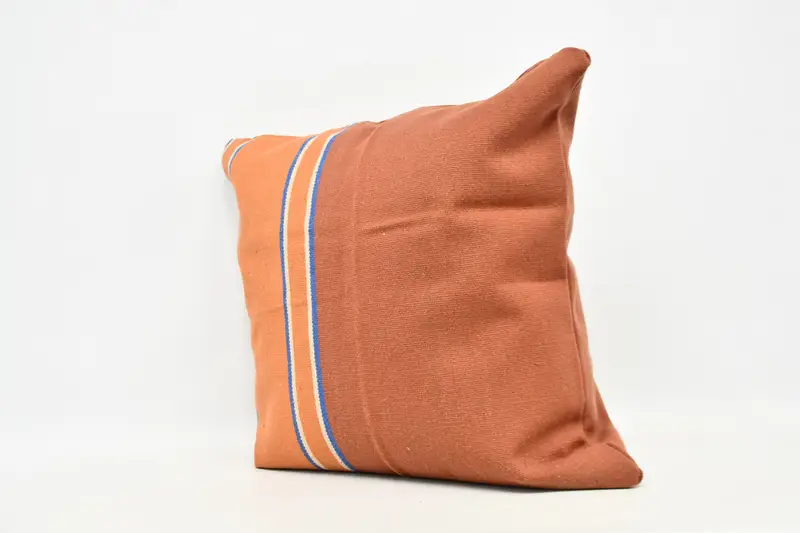 Vintage Pillow, Vintage Kilim Pillow, Luxury Pillow Case, Cushion, 32x32 Orange Pillow, Customized Pillow Case, Handmade Kilim Cushion - 4