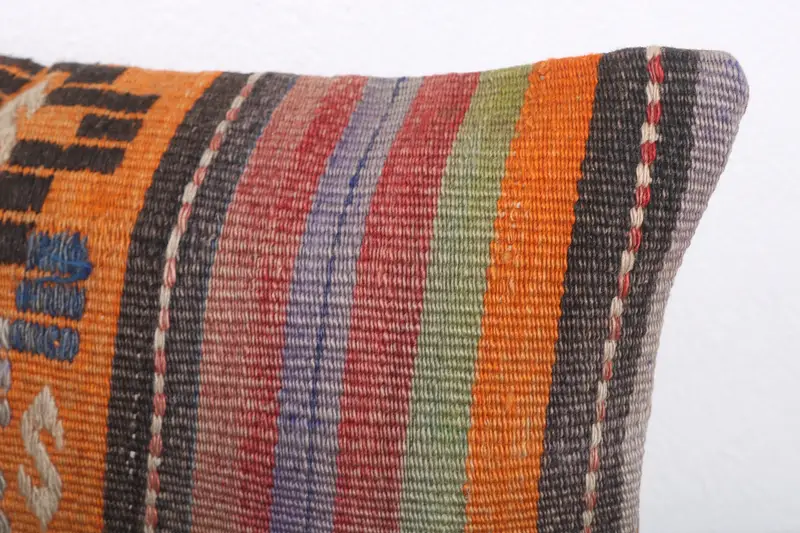 Antique Pillows, Ethnical Kilim Rug Pillow, Authentic Pillow, Cushion Cover, Kilim Pillow, 12x20 Gray Cushion Cover - 5