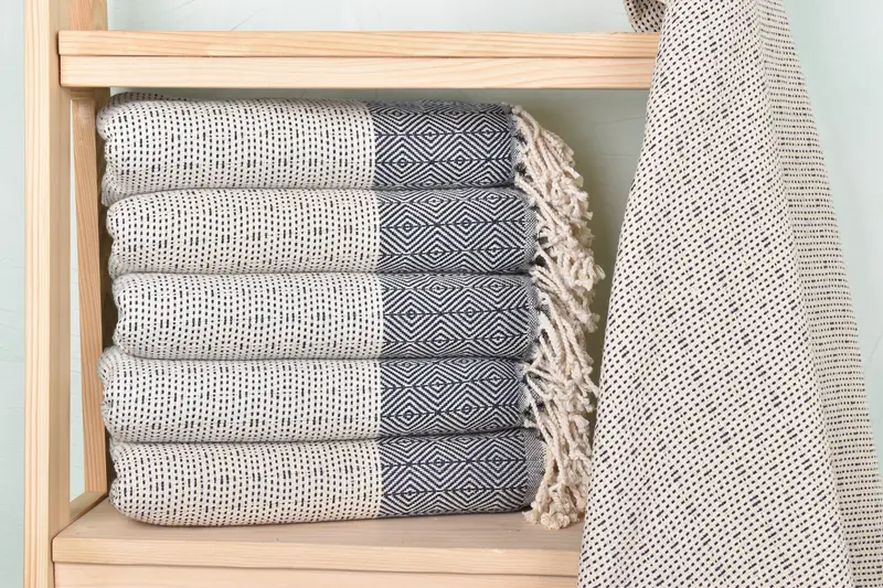 Custom Name Towel, Personalized Wedding Gift For Couple, 70x40 Cotton Diamond Towel, Custom Towel, Gift For Her, Fouta towel, Travel Towel - 2