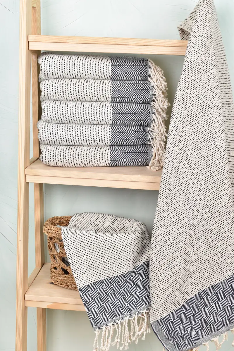 Custom Name Towel, Personalized Wedding Gift For Couple, 70x40 Cotton Diamond Towel, Custom Towel, Gift For Her, Fouta towel, Travel Towel - 3