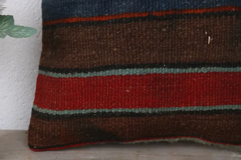 12x12 Red Pillow, Handmade Kilim Cushion, Pillow Sham, Handmade Rug Seat Pillow Sham, Oriental Cushion Case, Kilim Cushion Sham, Pillow for Couch - 3