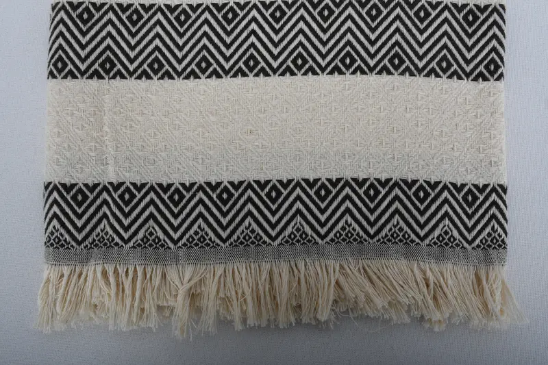 Turkish beach towel with fringe, Spa Gift, Best Wedding Gift, Hammam towel, Wedding Gifts Towel, Monogram Turkish Towel, 70x40 Cotton Diamond Towel - 4