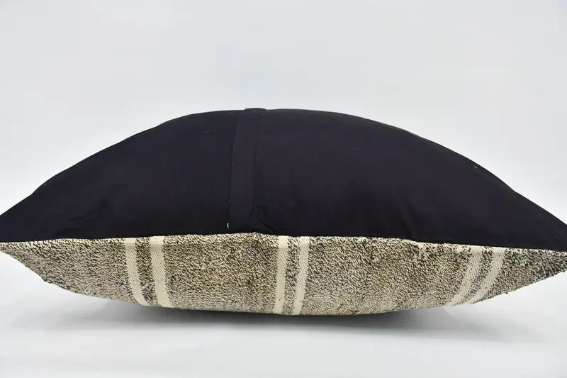 Pillow for Couch, Turkish Bench Pillow Case, 28x28 Beige Pillow Sham, Knitted Pillow Case, Cushion Cover, Turkish Kilim Pillow, Gift Pillow - 6