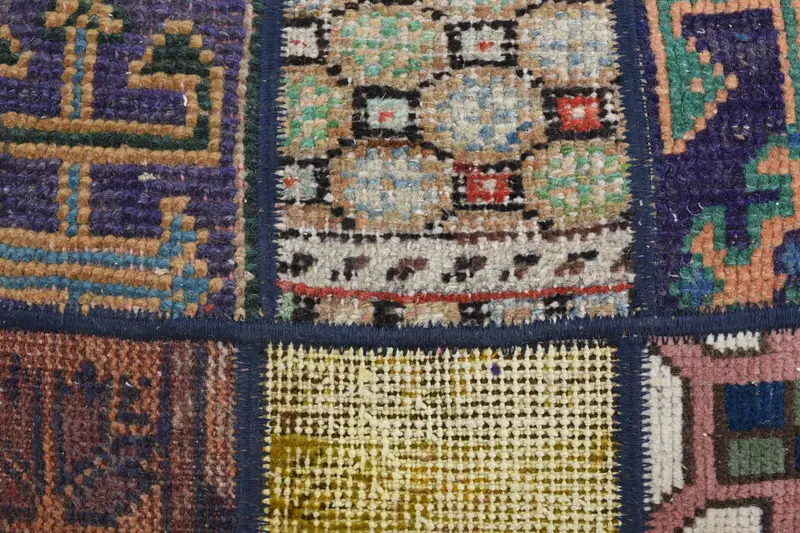 Throw Kilim Pillow, Cushion Case, 20x28 Blue Cushion Cover, Boho Pillow, Vintage Pillow, Aesthetic Cushion, Knitted Pillow Case - 3