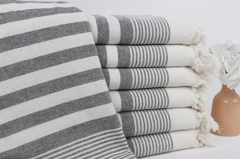 Bridesmaid Gift Towel, Turkish beach towel, Turkish Beach Towel Bulk, Large Turkish Towel, 68x40 Cotton Striped Terry Towel, Best Friend Gift Ideas - 1