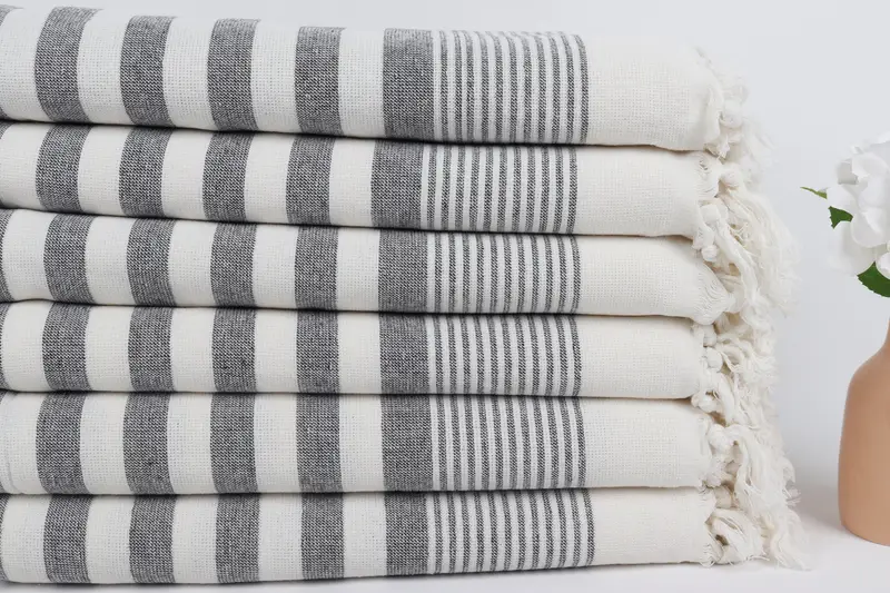 Bridesmaid Gift Towel, Turkish beach towel, Turkish Beach Towel Bulk, Large Turkish Towel, 68x40 Cotton Striped Terry Towel, Best Friend Gift Ideas - 3