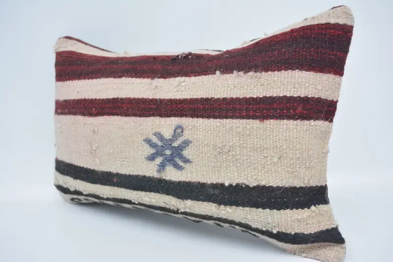12x20 White Pillow, Vintage Kilim Throw Pillow, Bolster Cushion, Vintage Kilim Pillow, Cushion, Seat Pillow Case, Kilim Cushion Sham - 4