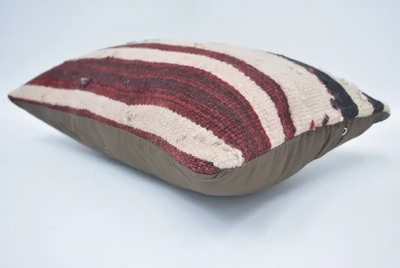 12x20 White Pillow, Vintage Kilim Throw Pillow, Bolster Cushion, Vintage Kilim Pillow, Cushion, Seat Pillow Case, Kilim Cushion Sham - 6