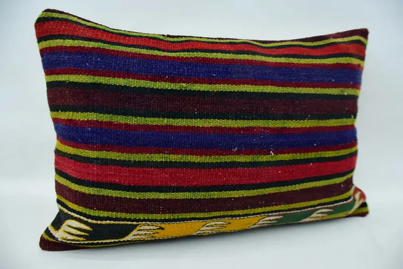 Pillow for Sofa, 16x24 Green Cushion Case, Floor Cushion Cover, Authentic Cushion Cover, Pillow Case, Gift Pillow, Kilim Pillow Cover - 2