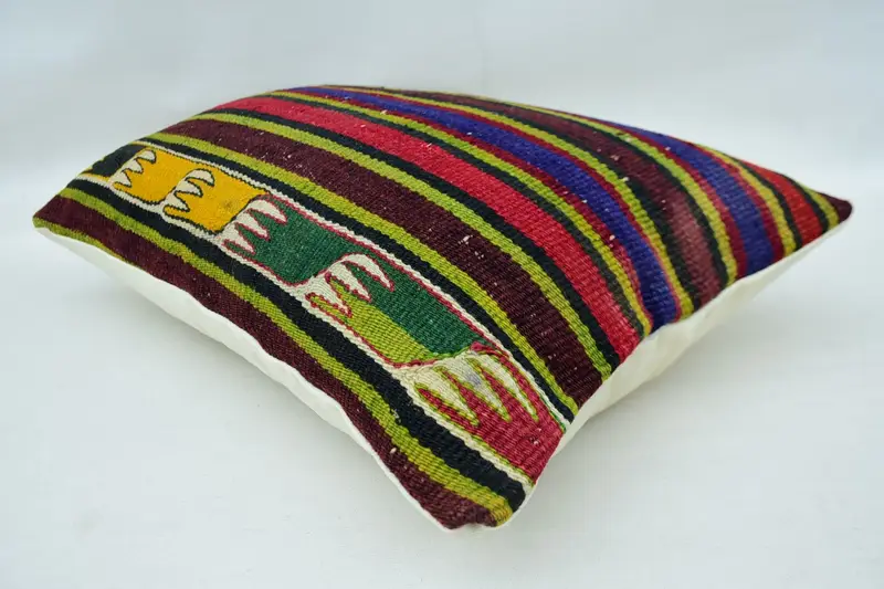 Pillow for Sofa, 16x24 Green Cushion Case, Floor Cushion Cover, Authentic Cushion Cover, Pillow Case, Gift Pillow, Kilim Pillow Cover - 6