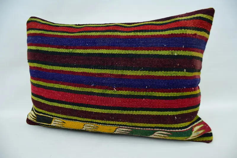 Pillow for Sofa, 16x24 Green Cushion Case, Floor Cushion Cover, Authentic Cushion Cover, Pillow Case, Gift Pillow, Kilim Pillow Cover - 3