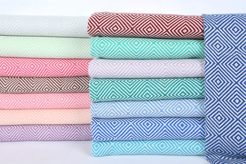 28x20 Cotton Diamond Towel, Summer Gift, Wedding Gift, Bridesmaid Gifts, Memorial Gift, Bulk Order Towel, Organic Tea Towel, Personalized Gift - 2