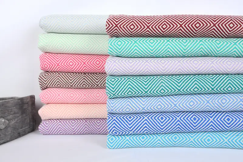 28x20 Cotton Diamond Towel, Summer Gift, Wedding Gift, Bridesmaid Gifts, Memorial Gift, Bulk Order Towel, Organic Tea Towel, Personalized Gift - 3