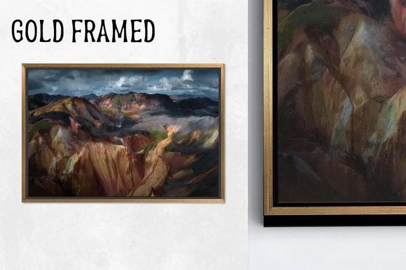 Landmannalaugar Dağı Kanvas Tablosu: Canlı Doğa Kanvas Tablo