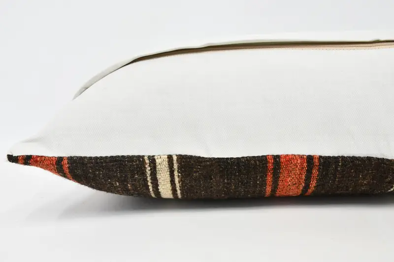 Kilim Pillow Cover, Square Throw Pillow, Interior Designer Pillow, Cushion, 16x36 Brown Pillow Cover, Bohemian Cushion Cushion Cover, Vintage Pillow - 6