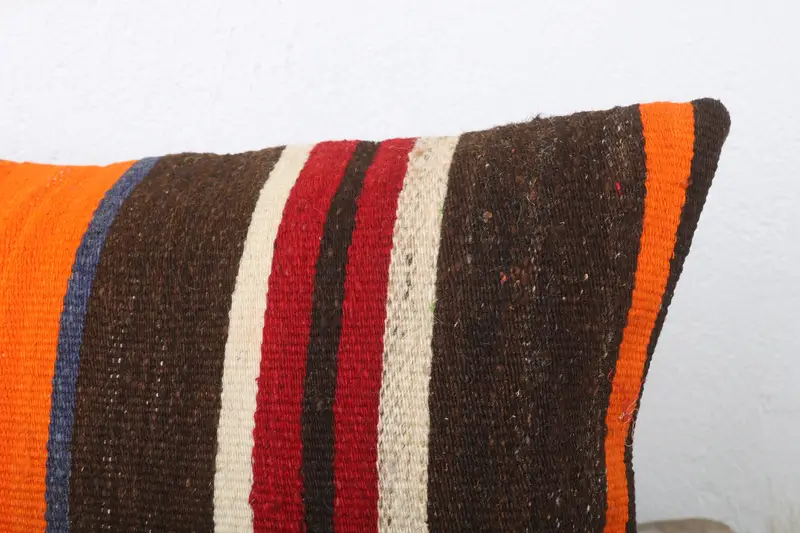Couch Pillow, 12x24 Brown Cushion Case, Cotton Pillow Cover, Designer Throw Pillow Cover, Antique Pillows, Pillow, Kilim Pillow, Pillow for Couch - 5