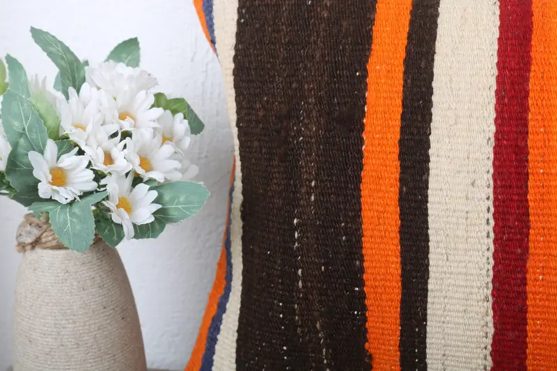 Couch Pillow, 12x24 Brown Cushion Case, Cotton Pillow Cover, Designer Throw Pillow Cover, Antique Pillows, Pillow, Kilim Pillow, Pillow for Couch - 3