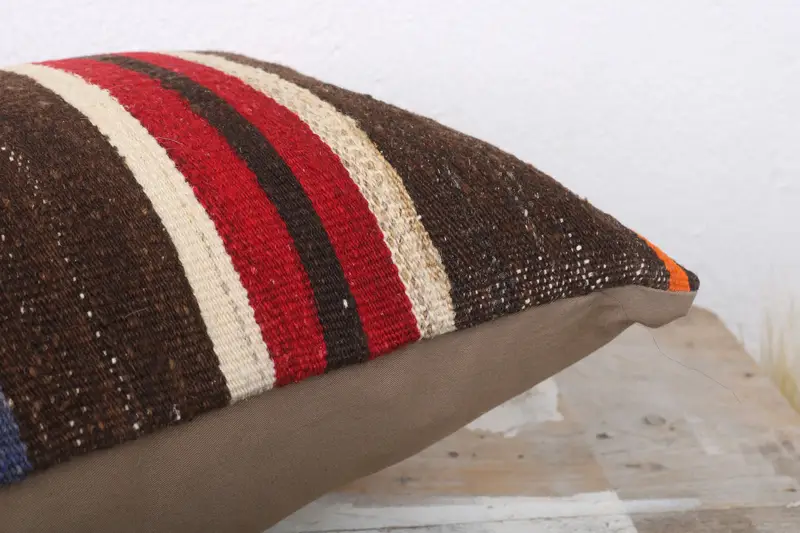 Couch Pillow, 12x24 Brown Cushion Case, Cotton Pillow Cover, Designer Throw Pillow Cover, Antique Pillows, Pillow, Kilim Pillow, Pillow for Couch - 6