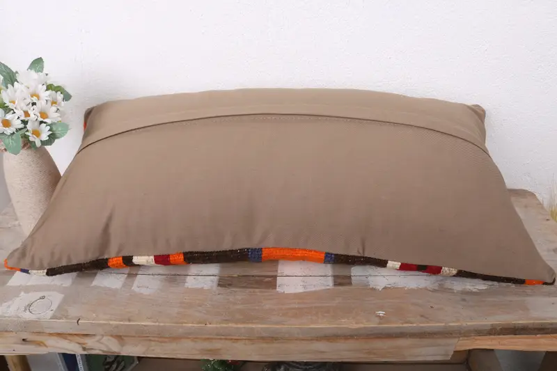 Couch Pillow, 12x24 Brown Cushion Case, Cotton Pillow Cover, Designer Throw Pillow Cover, Antique Pillows, Pillow, Kilim Pillow, Pillow for Couch - 7