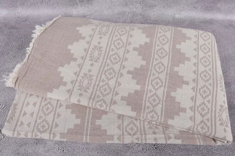 Oversized Beach Towel, Monogram Blanket, Anniversary Gift For Her, Bridesmaid Gifts, 92x80 Cotton Kilim Towel, Aesthetic Blanket, Wedding Favors - 6