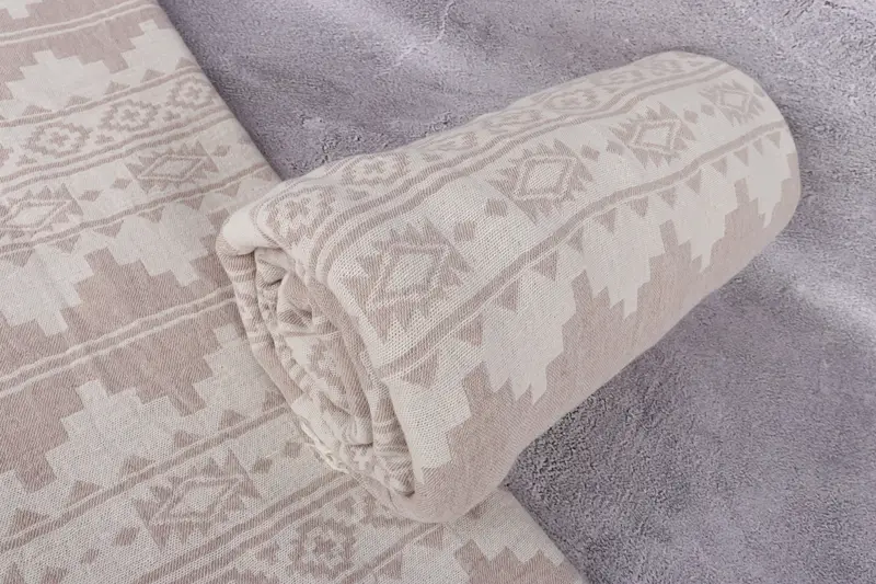 Oversized Beach Towel, Monogram Blanket, Anniversary Gift For Her, Bridesmaid Gifts, 92x80 Cotton Kilim Towel, Aesthetic Blanket, Wedding Favors - 7