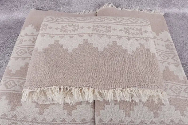 Oversized Beach Towel, Monogram Blanket, Anniversary Gift For Her, Bridesmaid Gifts, 92x80 Cotton Kilim Towel, Aesthetic Blanket, Wedding Favors - 4