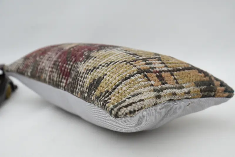 Vintage Kilim Throw Pillow, Pillow, 8x16 Brown Pillow Case, Vintage Kilim Pillow, Pillow for Sofa, Handmade Cushion Cover, Hippie Throw Pillow Case - 6