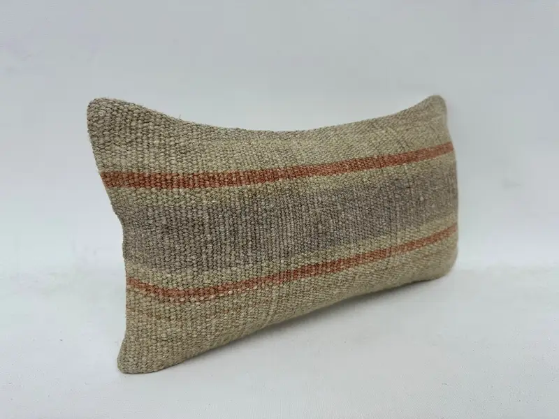 Pillow for Couch, 8x16 Beige Cushion Cover, Cushion Case, Retro Throw Pillow Case, Kilim Cushion Sham, Turkish Kilim Pillow, Boho Chic Pillow Case - 3
