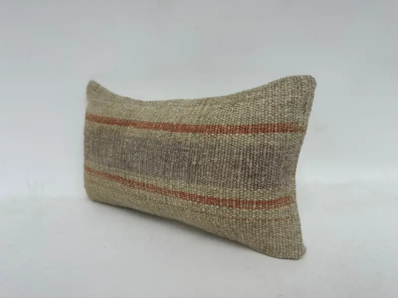 Pillow for Couch, 8x16 Beige Cushion Cover, Cushion Case, Retro Throw Pillow Case, Kilim Cushion Sham, Turkish Kilim Pillow, Boho Chic Pillow Case - 4