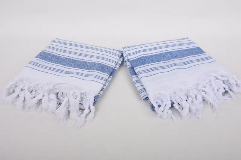 Bridesmaid Gift, Sand-resistant Turkish towel for the beach, Lightweight towel, 68x32 Cotton Striped Towel, Custom Wedding Gift, Handmade Gift - 6