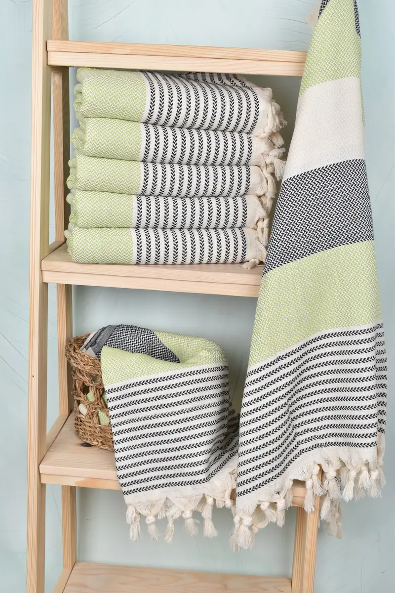 Bachelor Gifts, Turkish towel, 70x40 Cotton Striped Towel, Unique Wedding Gift, Bachelorette Party Items, Monogrammed Beach Towel, Bride Gift - 3