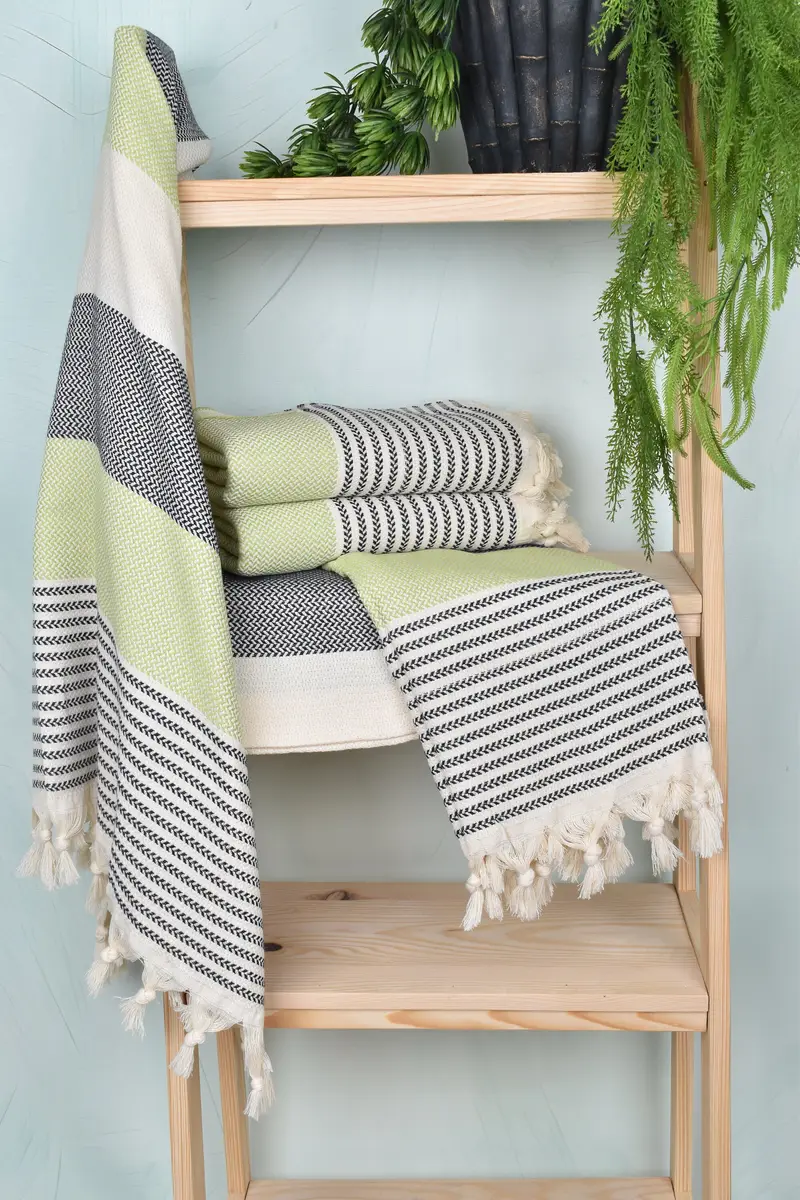 Bachelor Gifts, Turkish towel, 70x40 Cotton Striped Towel, Unique Wedding Gift, Bachelorette Party Items, Monogrammed Beach Towel, Bride Gift - 6
