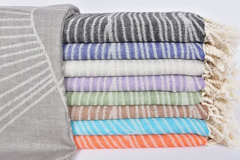 Beach Towel Gift, 68x40 Cotton Striped Design Towel, Authentic Turkish hammam peshtemal, Gifts For Him, Cotton towel, Personalized Gift For Him - 1